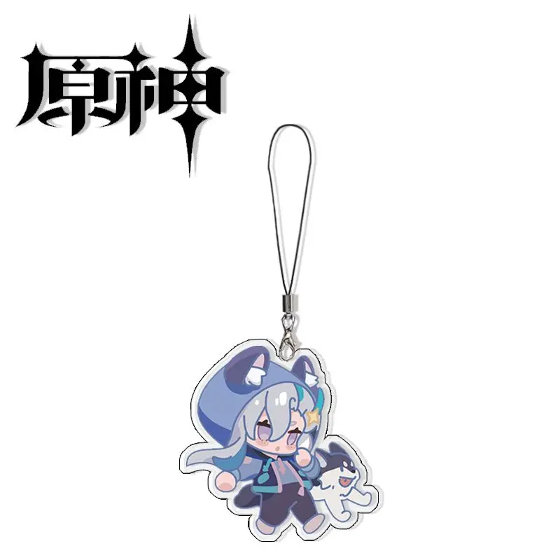 Genshin Impact Xiao Wanderer Venti Tartaglia Kaedehara Kazuha Neuvillette Mobile phone rope Pendant Gift Backpack Decoratio Gift