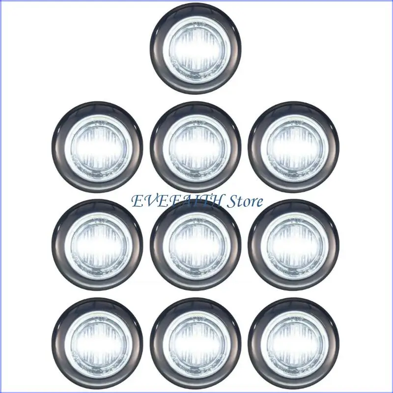 124B LED الجانب ماركر ضوء 3/4 "الجبهة الخلفية أضواء مؤشر الجانب بدوره مصباح إشارة مقاوم للماء لمقطورة الشاحنة #5