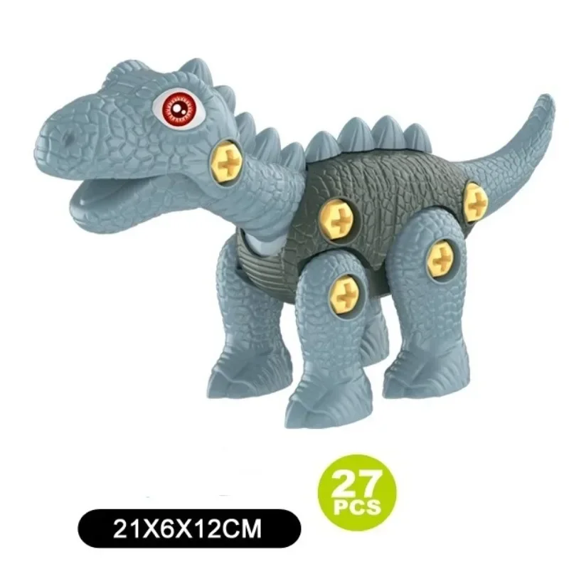 4 pz/set Bambini Montaggio Avvitare Dadi Dinosauri Giocattoli Modello FAI DA TE Jurassic Dinosauri Giocattoli Primi Strumenti Educativi Regali Per Bambini