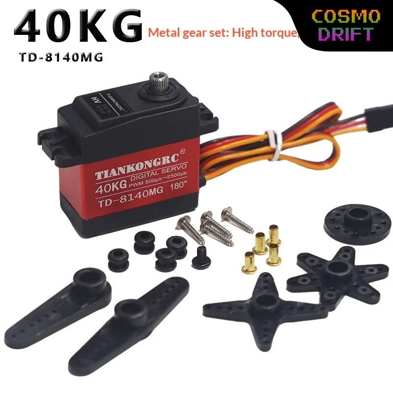 

TIANKONGRC 40KG High Torque Digital Servo TD-8140MG Metal Gear 180 Degree For RC Cars Trucks Boats Airplanes Robots