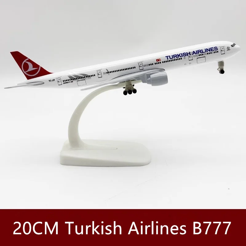 

16 см/20 см литая под давлением модель из сплава, турецкие авиакомпания B777, самолеты с подставкой, коллекция шасси, дисплей, самолеты, подарки для фанатов