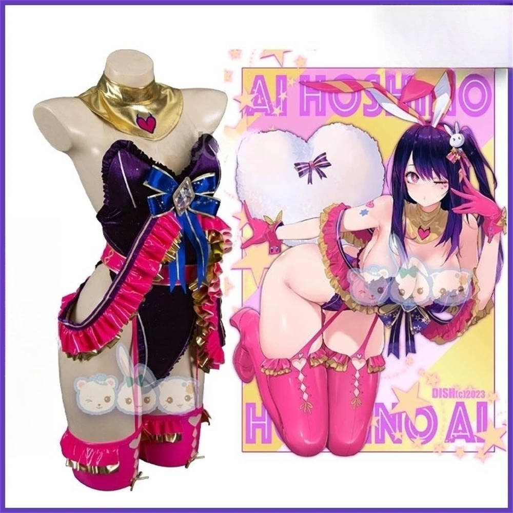 AGCOS Anime OSHI NO KO Hoshino Ai Doujin Bunny Girl Cosplay Costume Woman Lovely Swimsuits Lingeries Sukumizu Sexy Cosplay