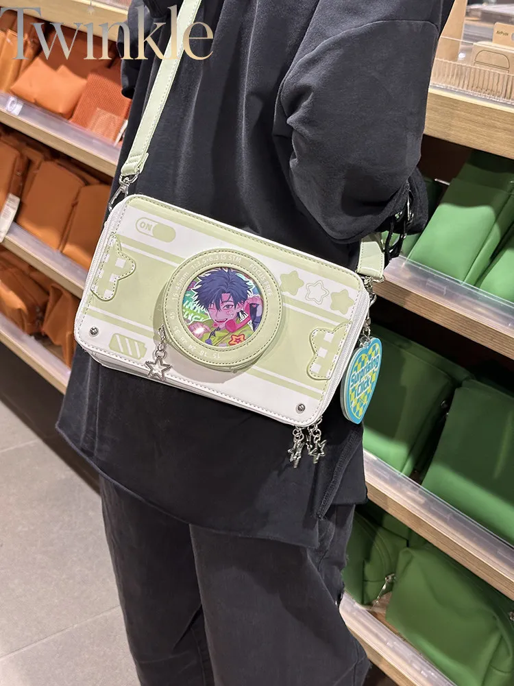 Ita Bag Women Crossbody Handbag Cute Anime Kawaii Shoulder Purse Badge Display Bag Idol Cosplay Daily Zaku Small Capacity