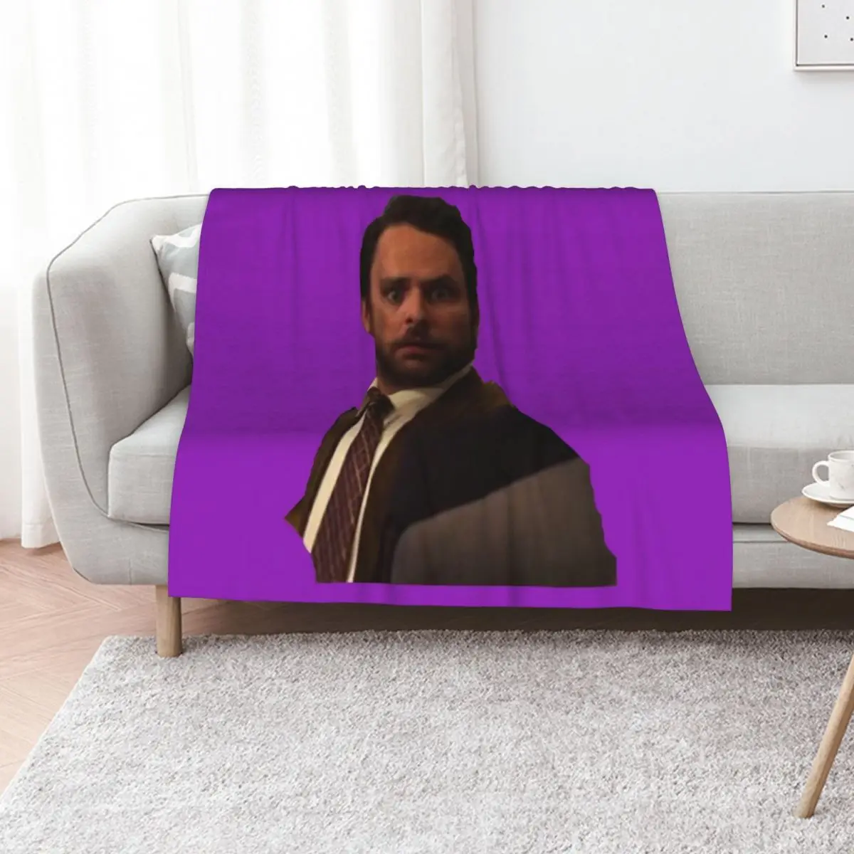 it's always sunny charlie Sticker Throw Blanket Sofa Throw Soft Nap Hairy Luxury Brand Blankets