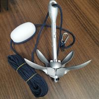 3.5lb Boat Anchor Folding Grapnel Anchor 40ft Marine Grade Rope Durable
