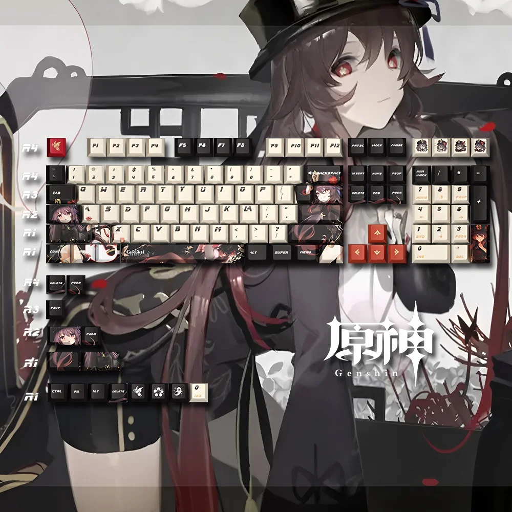 

Anime DIY Cherry Keycaps PBT Small Full Set Personalized for MX Switch 60/71/84/90/104/108 Mechanical Keyboards