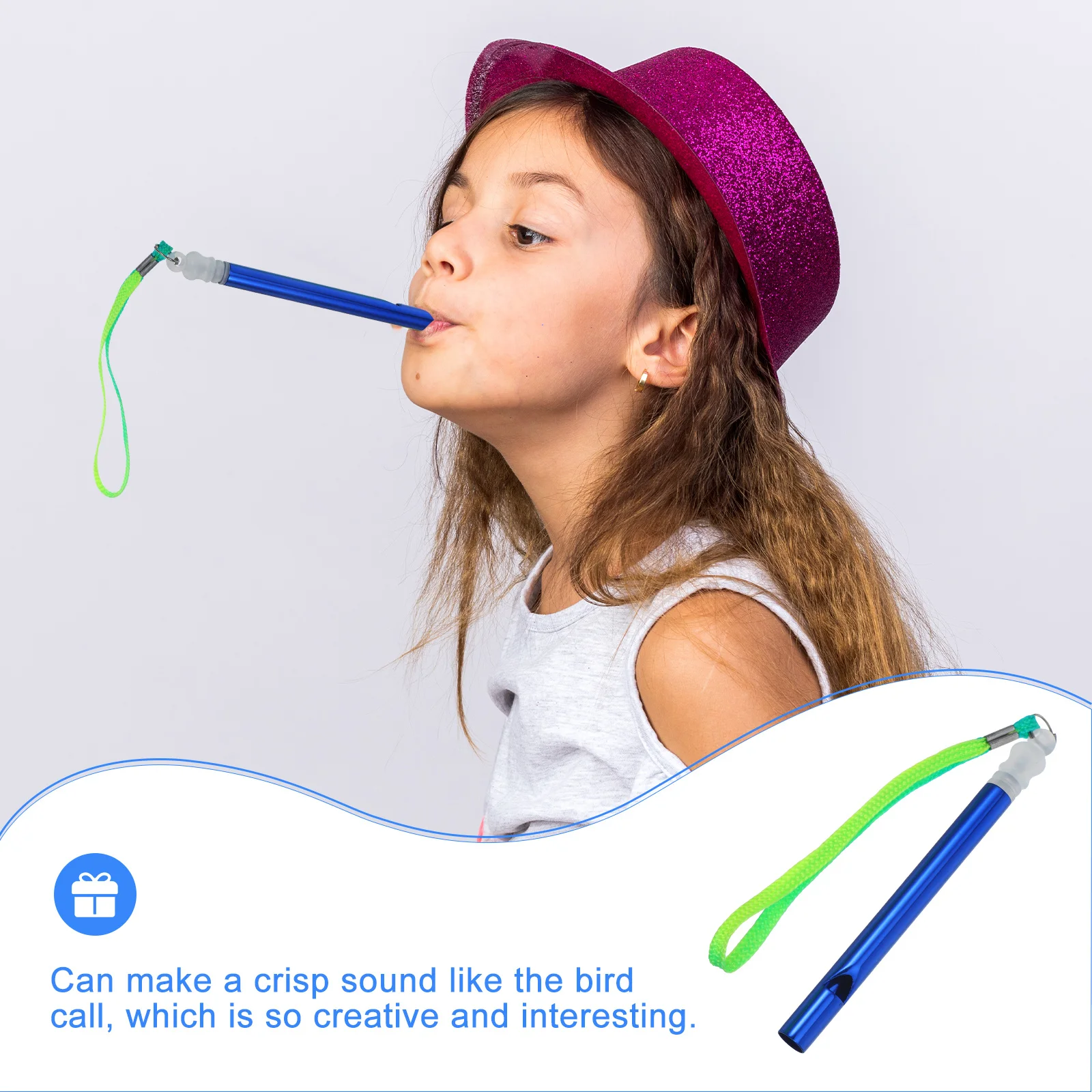 슬라이드 휘슬 버드콜 악기 무작위 색상 어린이를위한 소형 창의적 교육용 장난감 야외 사용