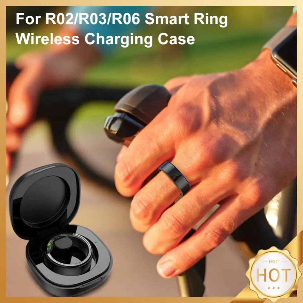 무선 충전 케이스 교체 충전기 케이스 크래들 도크 스테이션, R02, R03, R06 스마트 링용, 200mAh