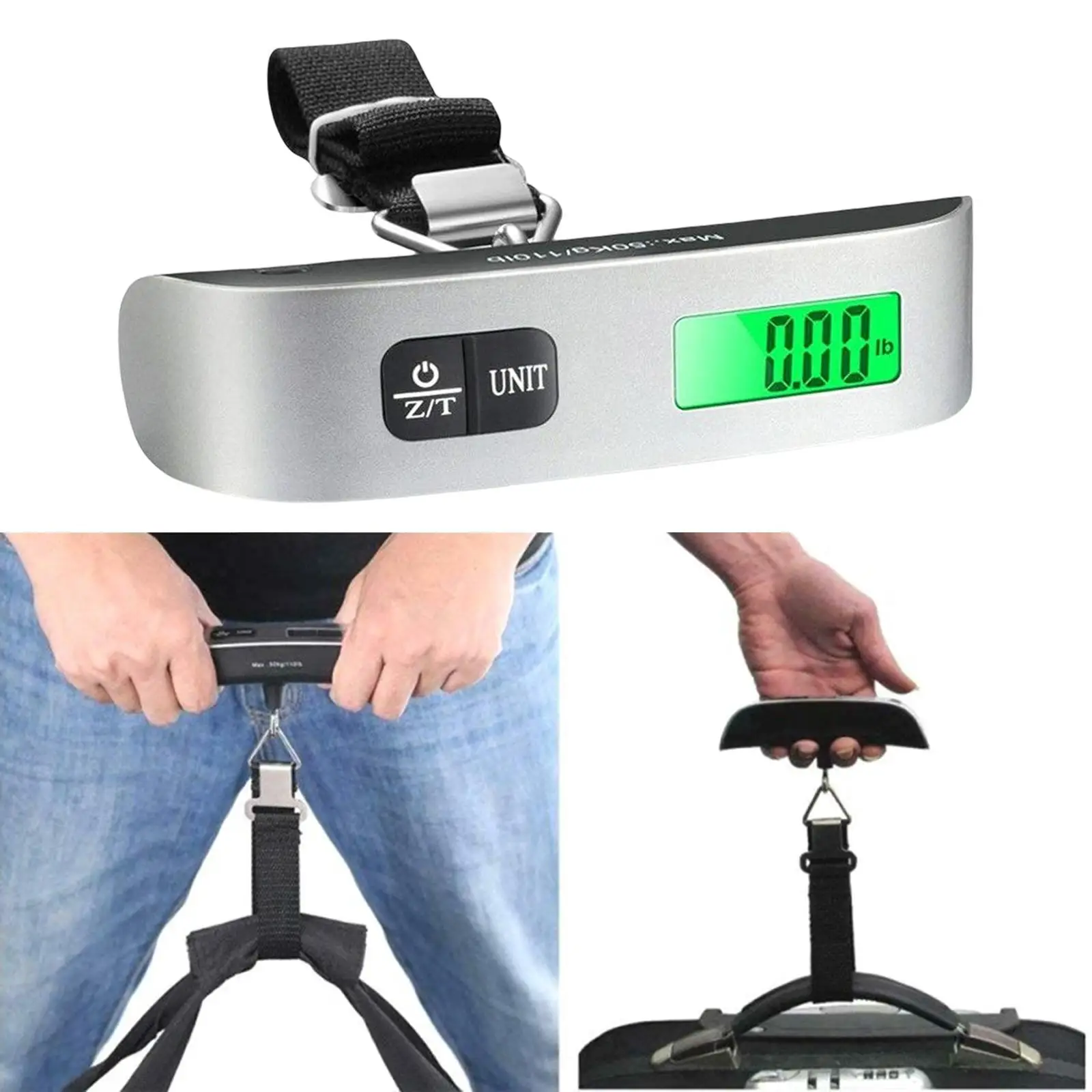 50KG Luggage Scale High Precision Travel Digital Hanging Scales for Hanging Luggage Weight Scale