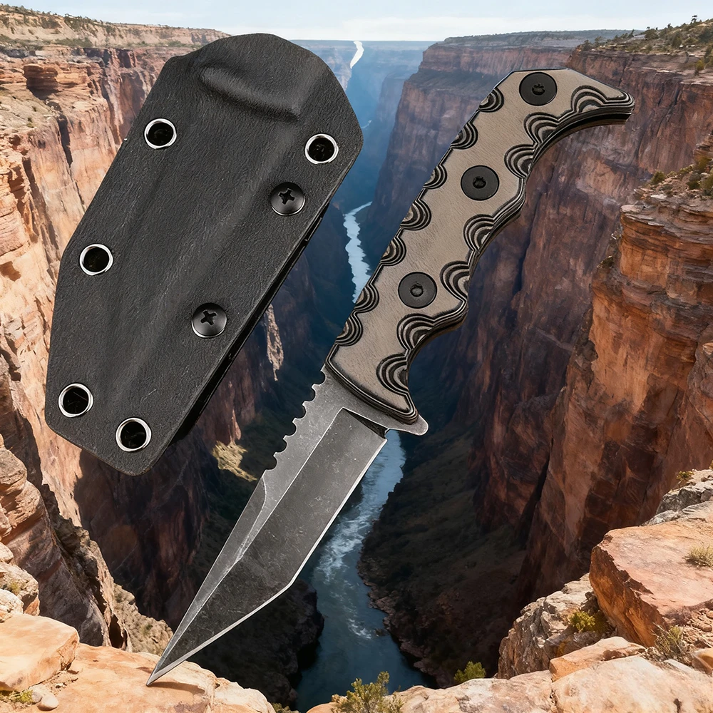 

007 Stainless Steel Multi-Functional EDC Knife Portable Wilderness Activities Gear Hiking Knife Outdoor Camping Fishing Knives