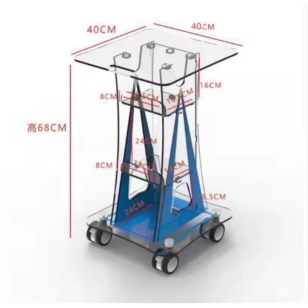 Carrello per macchina di bellezza Carrello da 40 cm su ruote per macchina di bellezza