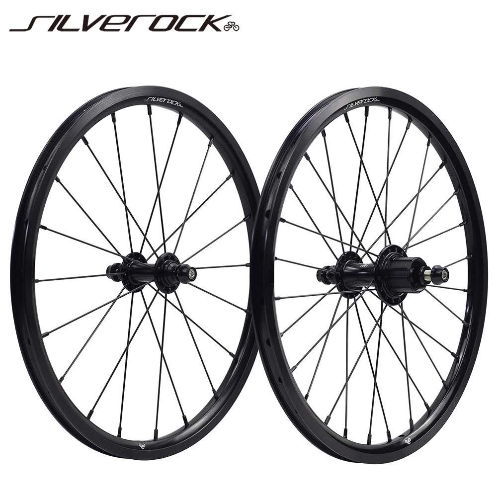 

SILVEROCK HUB003-N6 Wheelset 16in 1 3/8" 349 7 Speed For Brompton 3sixty Ultralight Folding Bike Kinlin Rim Jump Hole