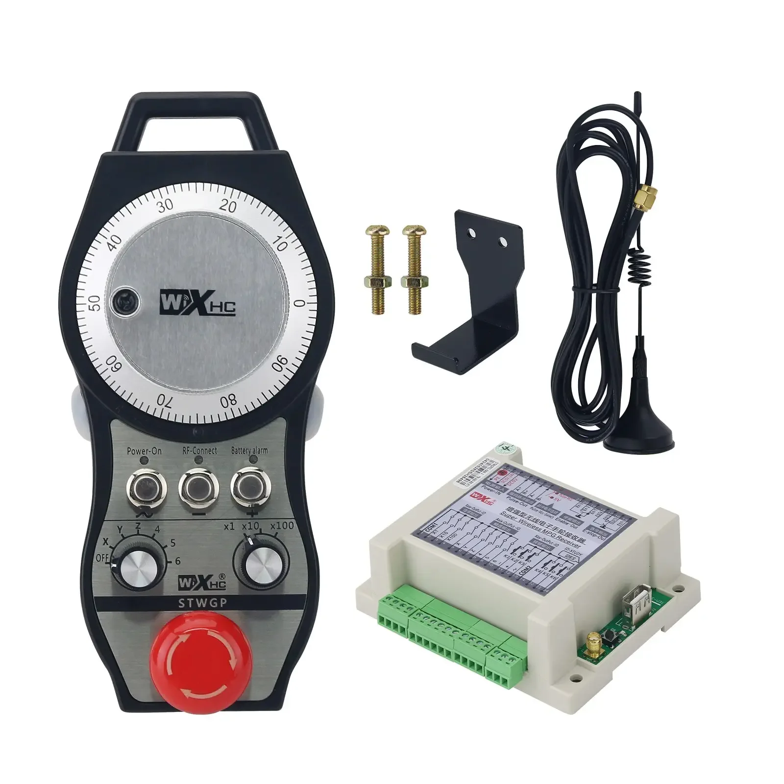 XHC STWGP Wireless Electronic Handwheel MPG Manual Pulse Generator With Enable Button For Siemens Fanuc CNC Gantry Center