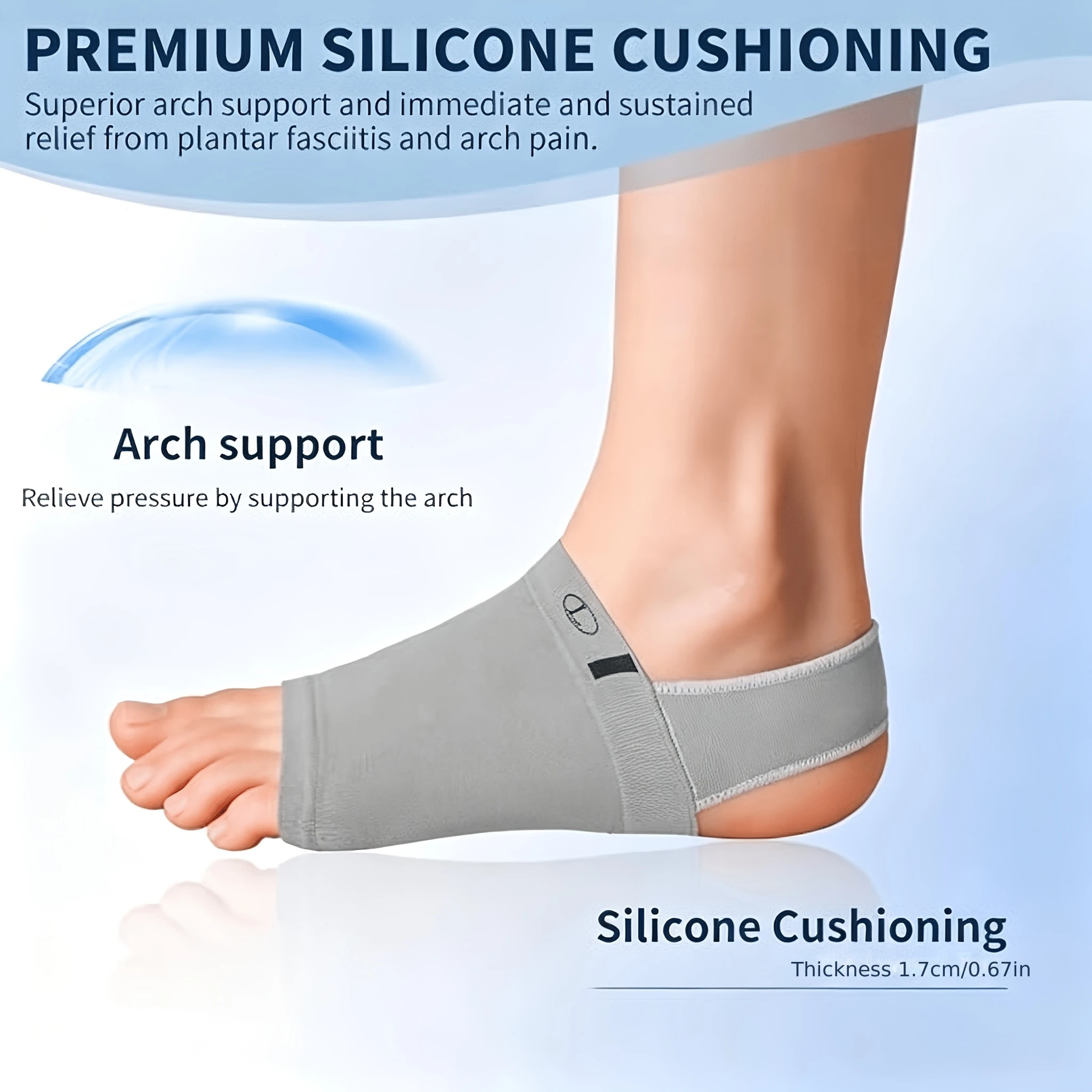 2pcs Arch Support Straps with Gel Pads,Designed to Relieve by Providing Targeted Metatarsal and Arch Support,Comfort