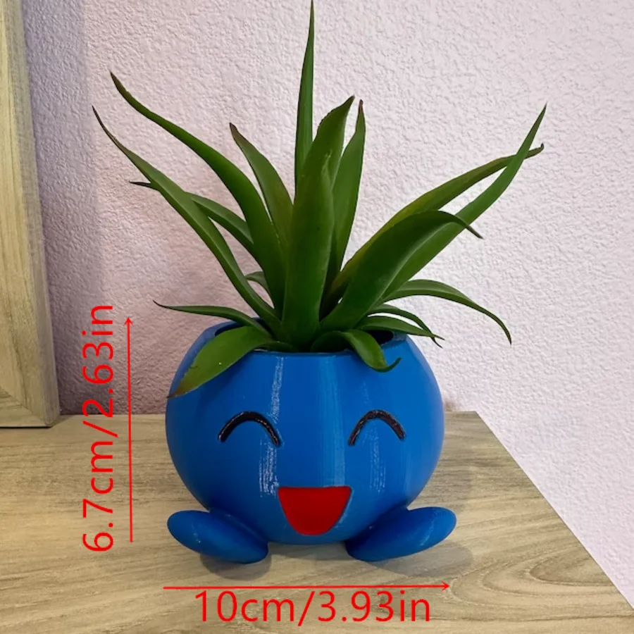 1pcs 3D printed Oddish Planter Oddish Flower Pot Succulent Flower Pot Plant Pot Planter