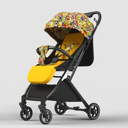 Walking Baby Artifact High-view Baby Stroller Can Sit, Lie Down, Light, Fold, Two-way Shock-absorbing Baby Stroller