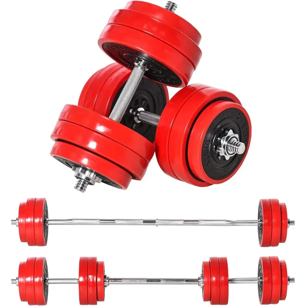 Versatile Dumbbell Set: Transformable to Barbell or Home Gym for Men and Women's Weightlifting Training