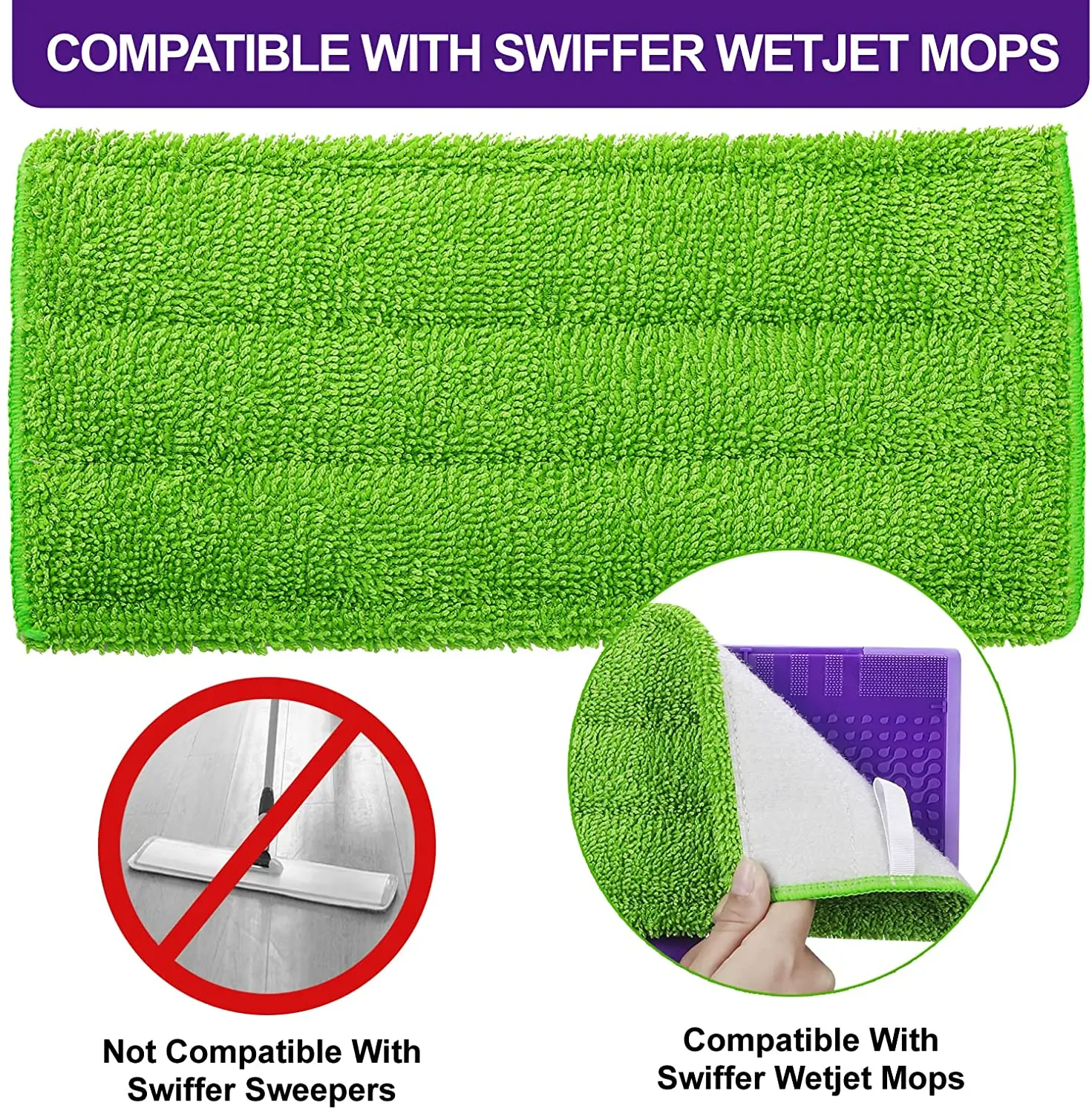 Paño de repuesto para mopa plana, se puede utilizar varias veces con almohadilla para mopa, accesorios para cabezal de fregona