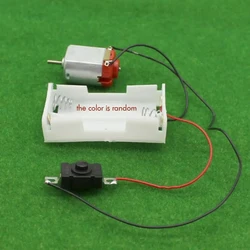 130 Motor Kit, With 2 x AA Battery Storage Case And Switch, 16500 RPM,  Mini DIY Electronic Motor Simple Circuit Models Kit