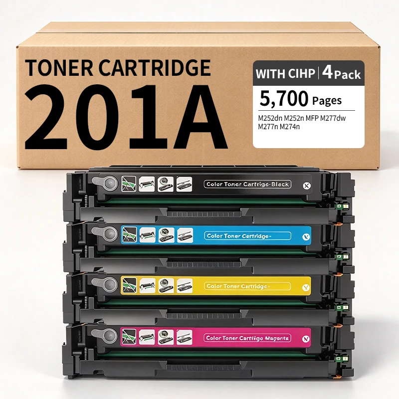 201A CF400A CF401A CF402A CF403A Toner Cartridges For HP Color LaserJet Pro M252dn M252n MFP M277dw M277n M274n Printer