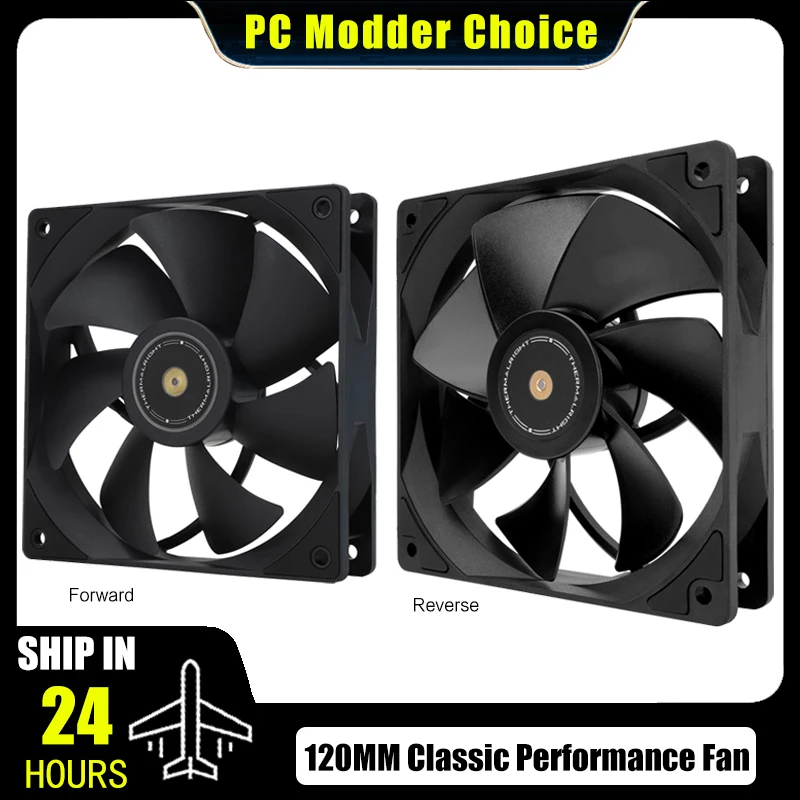 Thermalright TL-G12 Ultra-quiet 12cm Computer Case Fan Performance Cooler, Forward & Reverse Air Inlet and Outlet Design