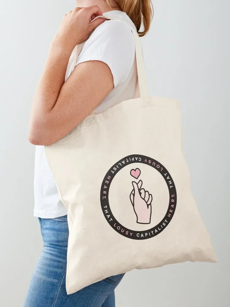 [CRASH LANDING ON YOU] Korean Finger Heart That Lousy Capitalist Heart Inspired by Crash Landing on You Yoon Se Ri Hyun Tote Bag