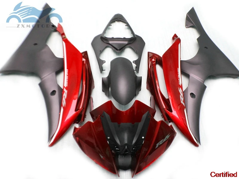 Upgrade you Injection fairing kit fit for YAMAHA R6 YZFR6 2008-2015 YZF R6 08-15 ABS plastic fairings kit red black parts HT07