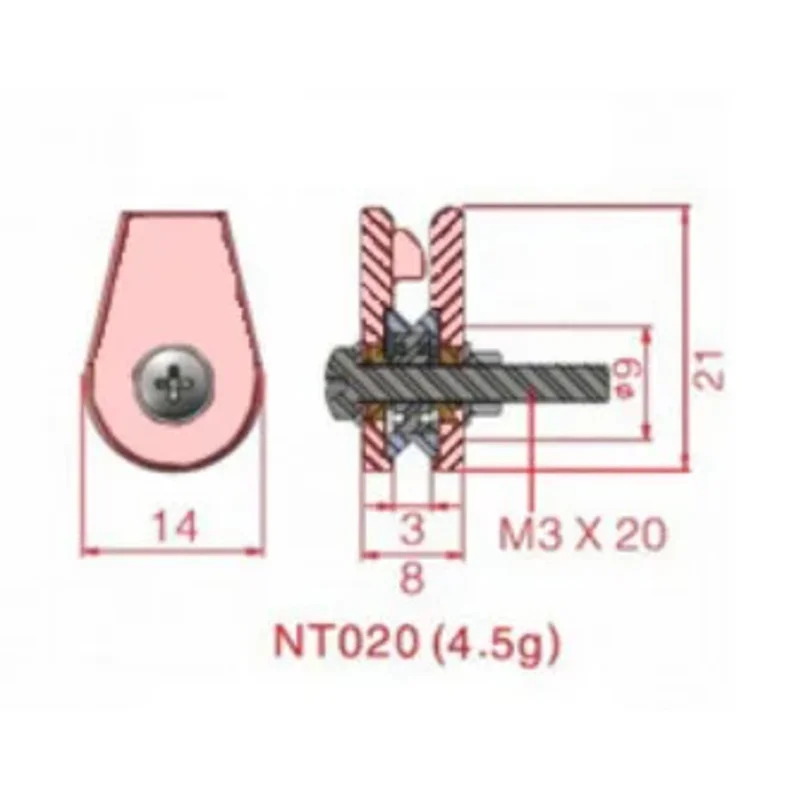 NT020 Anti-jumper V-type Ceramic Wire Wheel Winding Machine Anti-jumper M3 Screw Anti-jumper