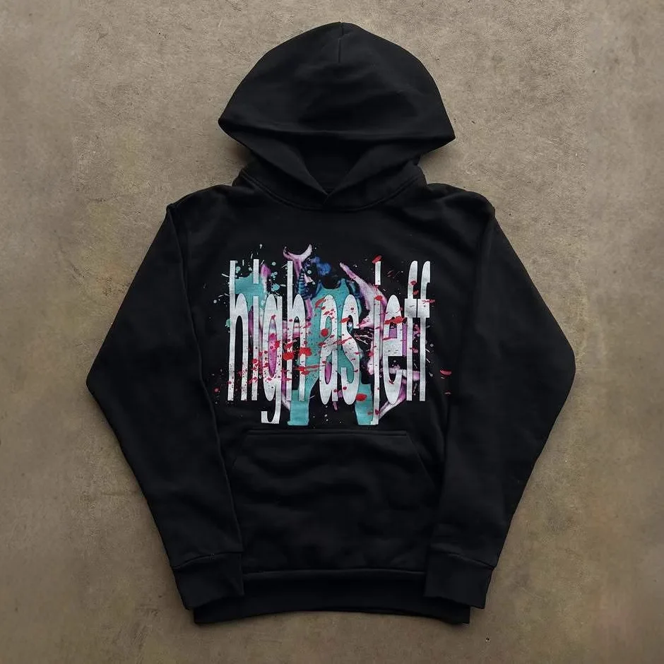 Grensoverschrijdend INS Hoodie Sweatshirt Nieuwe Sle zoals Jeff en 2009 Hoodie Loose Fit Street Sle Long Sve Halflange lengte