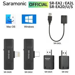 Saramonic SR-EA2 audio adapter mit blitzigem Typ-c usb-anschluss für smartphone pc iphone computer 3,5mm trs/trrs mikrofon