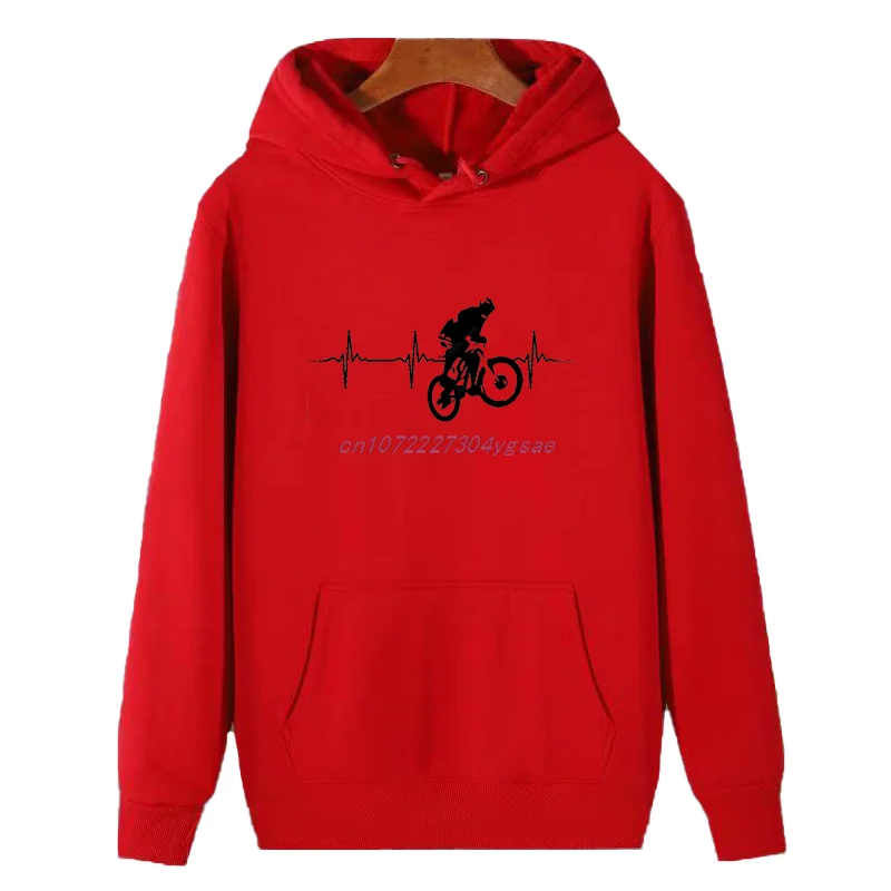 Sweat à capuche graphique Heartbeat pour vélo de montagne, sweats à capuche PVD, pulls d'hiver, pull optique, mode, nouveau