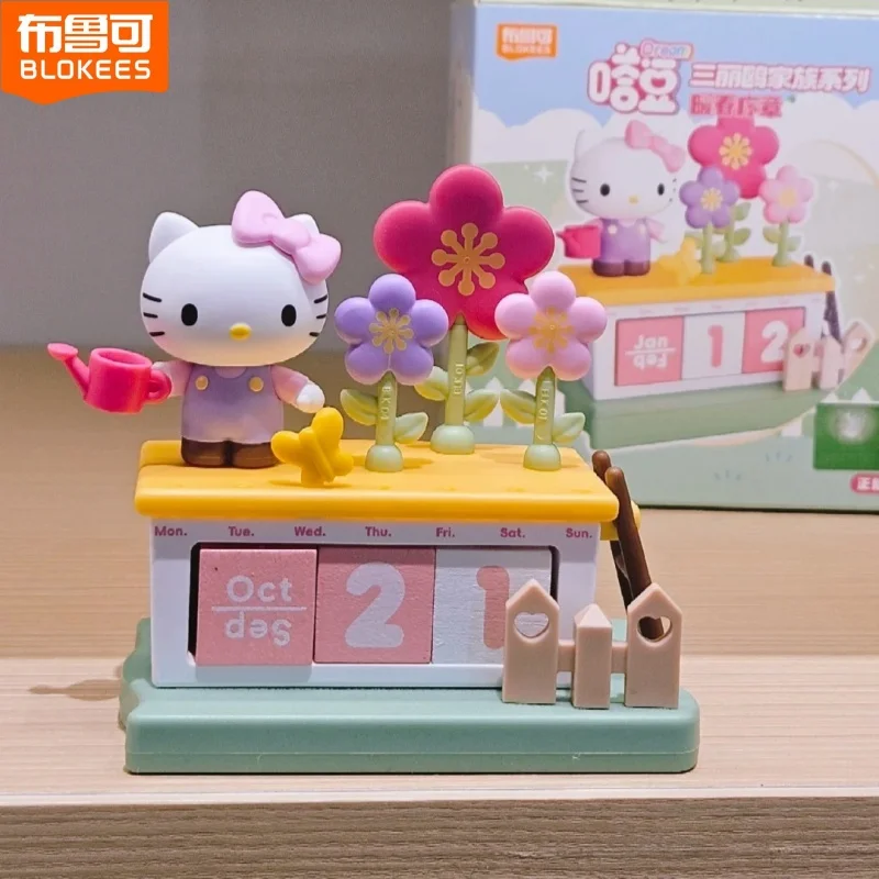 

Genuine Blokees Sanrio Hellokitty Warm Spring Preface Series Series Blind Box Puzzle Assembling Model Birthday Gift Toy