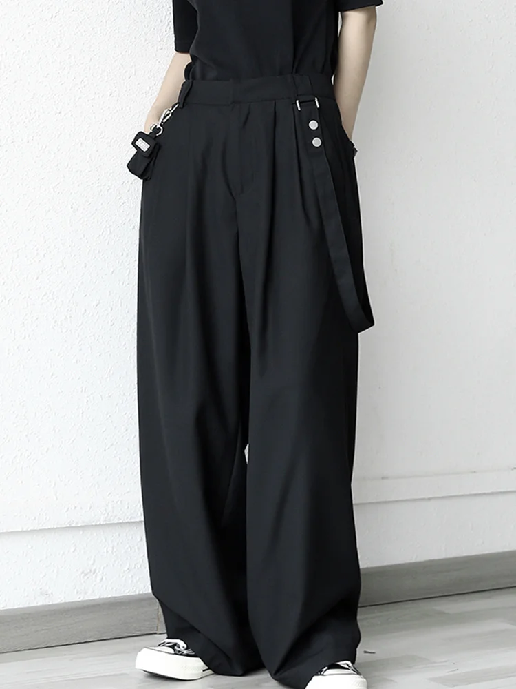 Trousers Female Spring Clothes Style New 2022 Streetwear Wide Leg Pants For Women High Waist Solid Loose Minimalist