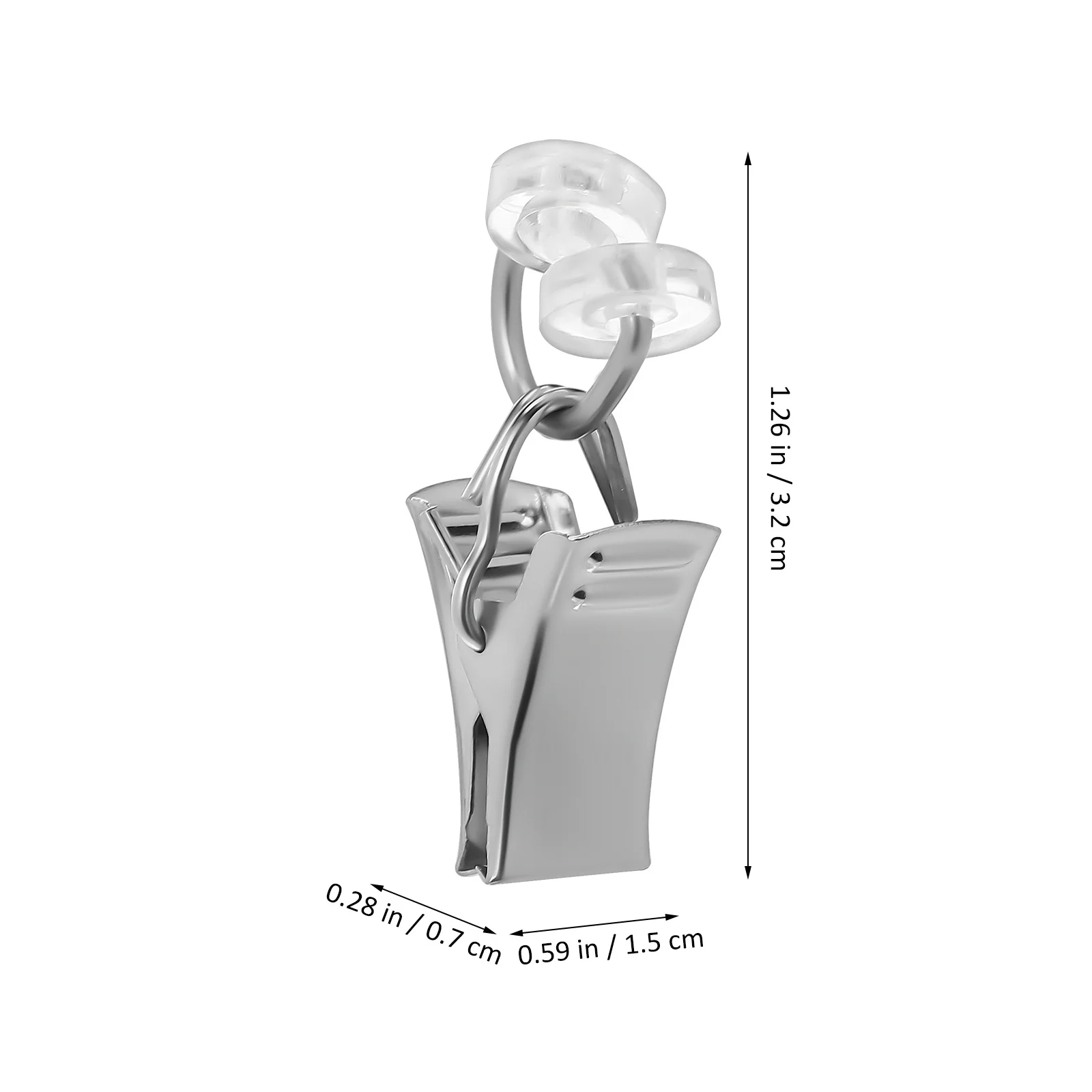 

50Pcs Sliding Curtain Clip Hooks Metal Roller Gliders Hooks for Drapes Shower Curtains Curtain Clips