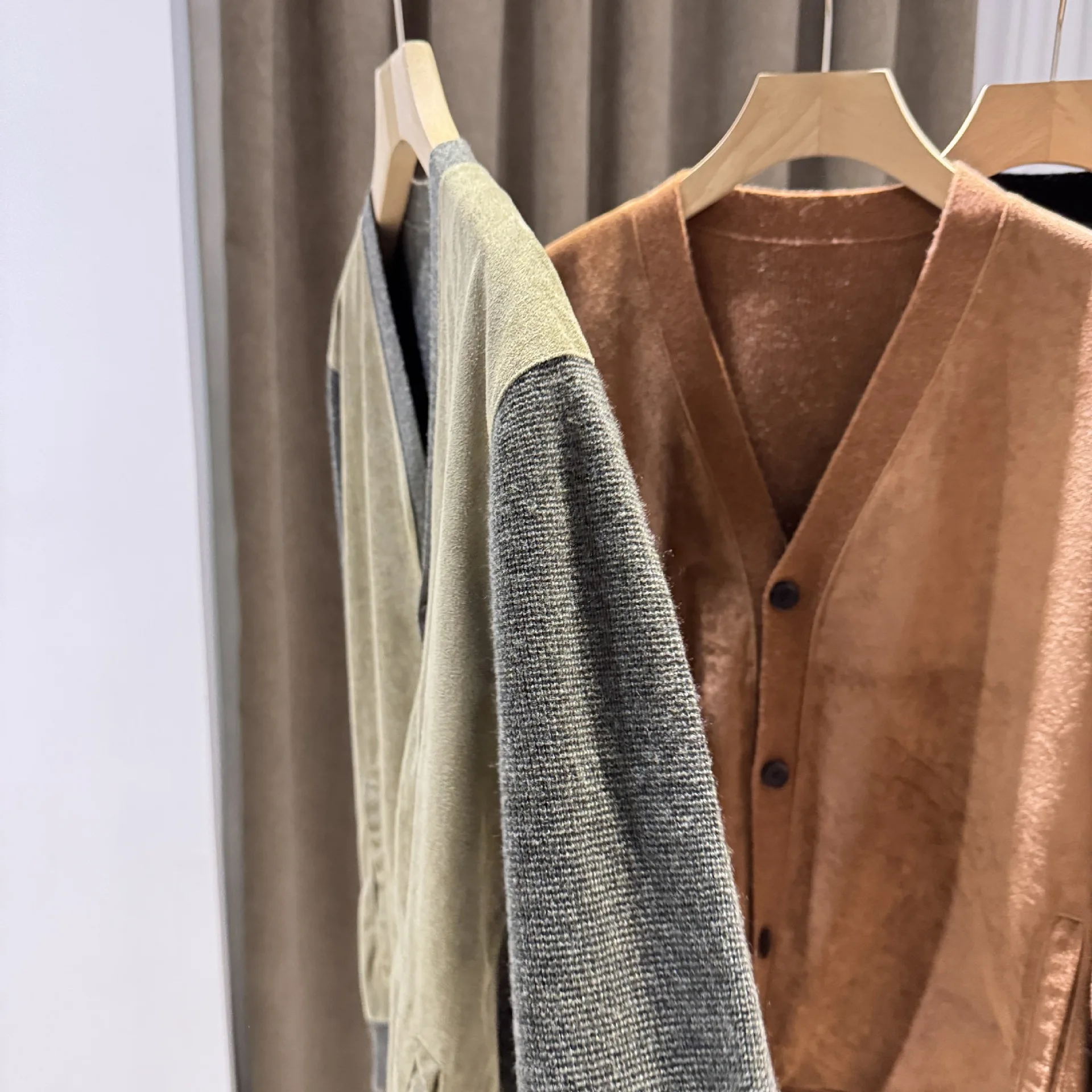 

Кардиган с цветными блоками, кашемировое пэчворк, универсальное повседневное осенне-зимнее пальто, мужской трикотаж.