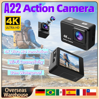 Action Camera Helmet Video Recording Cycling Skiing Ultra HD 4K/30fps WiFi 2.0-inch 30m Underwater Waterproof Sport Cameras Gift