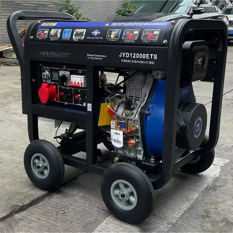 7.5Kw small diesel generator 10kw diesel welding generator with wheels 10kva