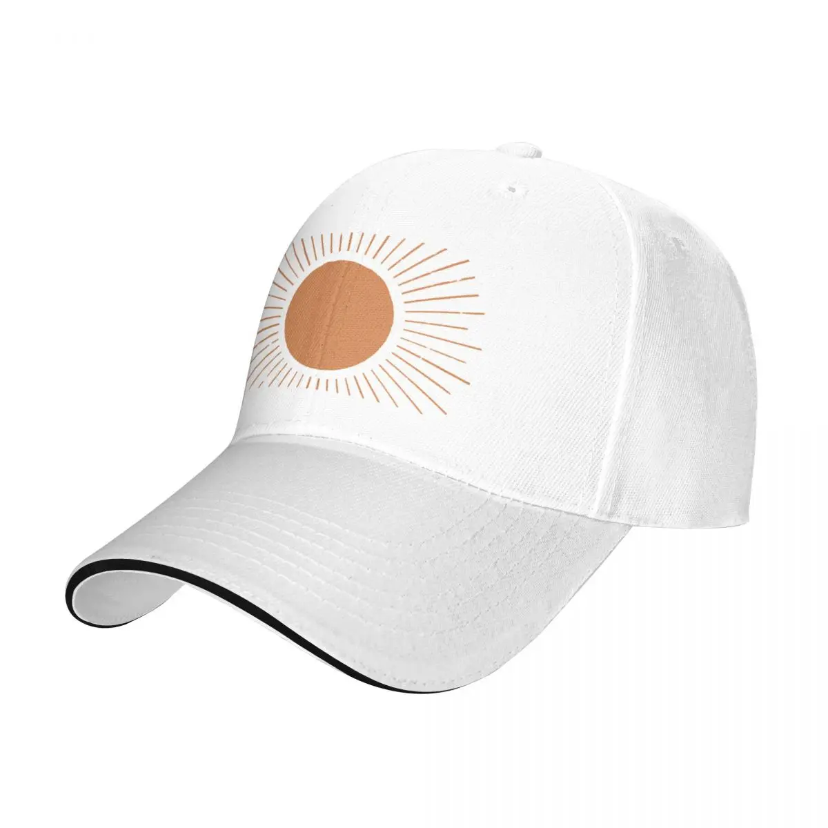 Terracotta boho sun rays Baseball Cap Hat Man Luxury Ball Cap Mens Hats Women's