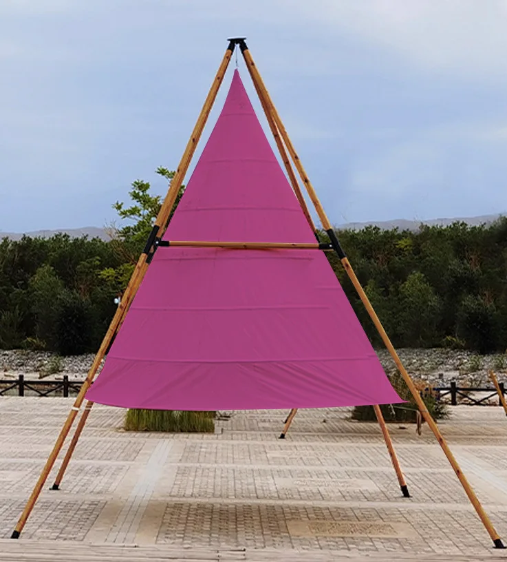 الخيزران فانوس مخروط خيمة المظلة العملاقة نزهة مخيم أكسفورد القماش في الهواء الطلق المظلة في الهواء الطلق مطعم الزجاج الأمامي