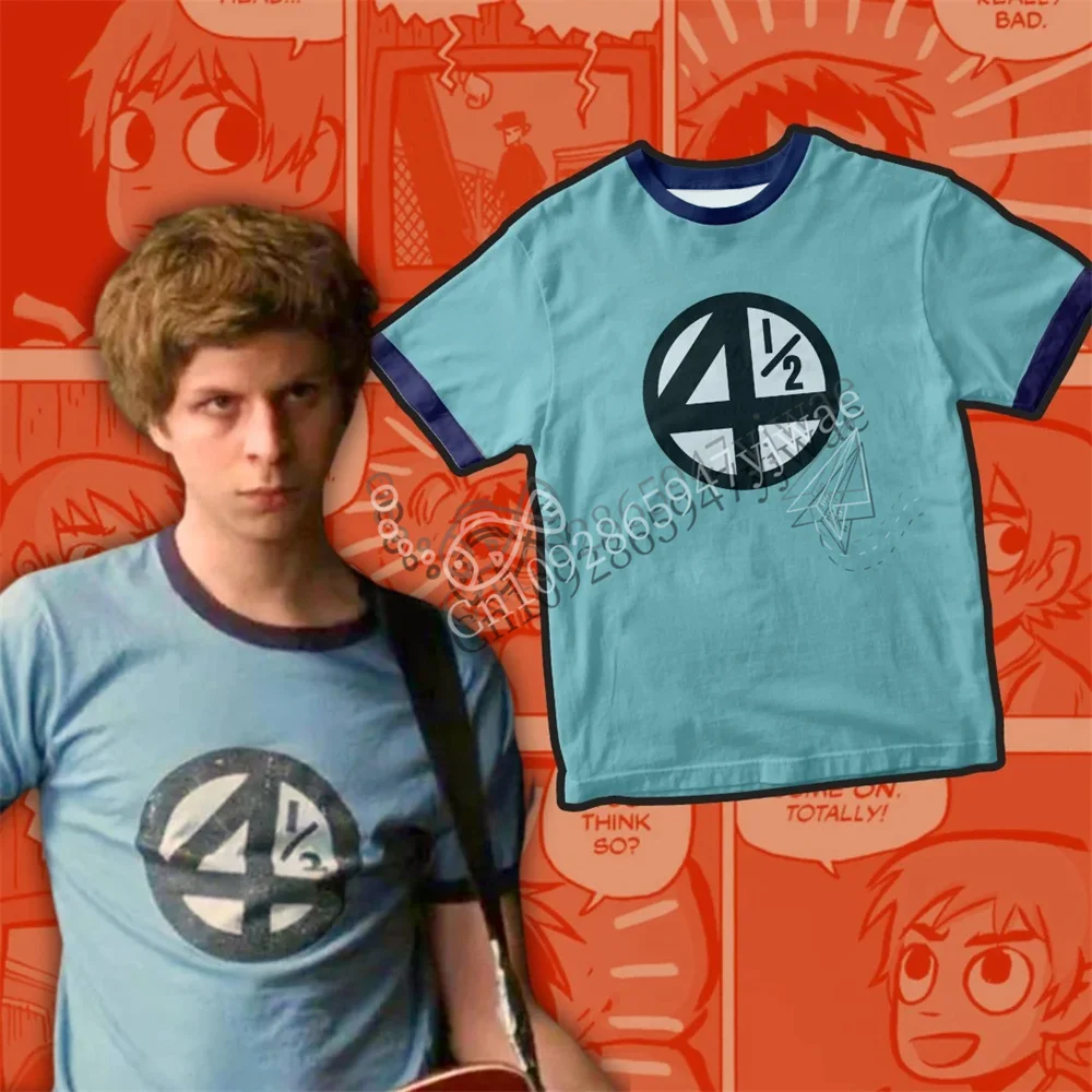 Scott Pilgrim 4 1/2 T shirt Scott Pilgrim VS The World Todd Ingram Skull Graphics T-shirt Movie Fan Top Summer Adult Kid T-shirt