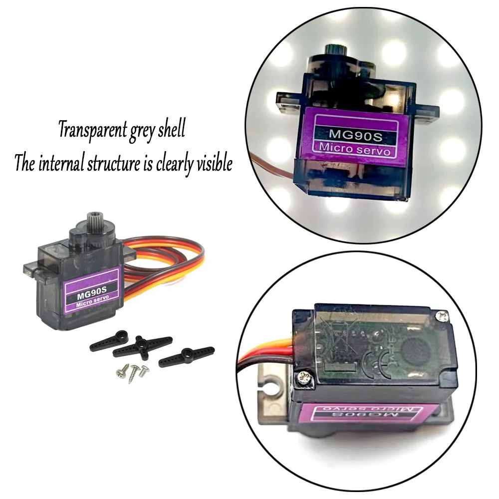 MG90S Servo 5 pacotes e kit de reparo multifuncional 24 em 1 para robô de carro RC Drone, 1,8 kg · cm / 0,09 s, alça de alumínio com caixa deslizante