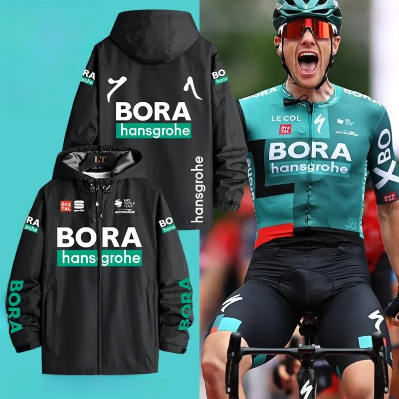 

BORA Hane T Racing Suit Windproof Tee-in-One Cycling Jaet Youth Casual Sle Stand Fit Zipper D...