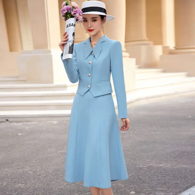 2-A98   Spring women's 2023 new style small suit women's ultra-short slim fit skirt suit ece suit