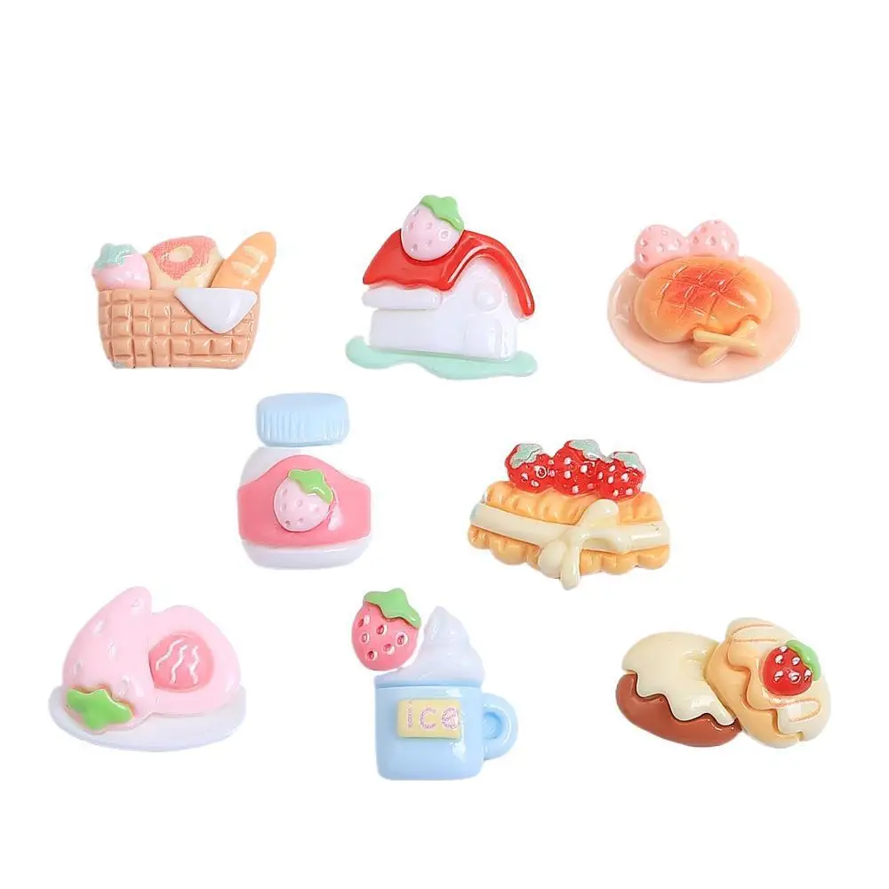5 قطعة/الوحدة جديد Kawaii الكرتون الآيس كريم ، كعكة الراتنج شقة الظهر الكرتون سجل القصاصات تمثال Bow بها بنفسك القوس اكسسوارات الديكور الحرف