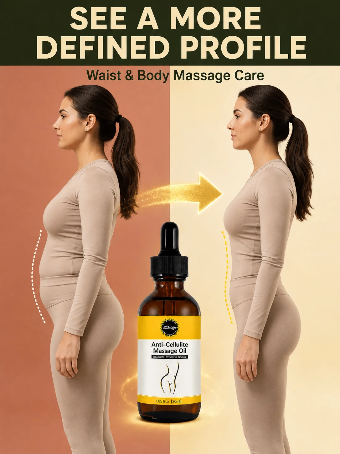 Body Contour Slimming Oil Shaping Firming Tightening Skin Define Body Silhouette Smooth Skin Massage Essential Oil for Women