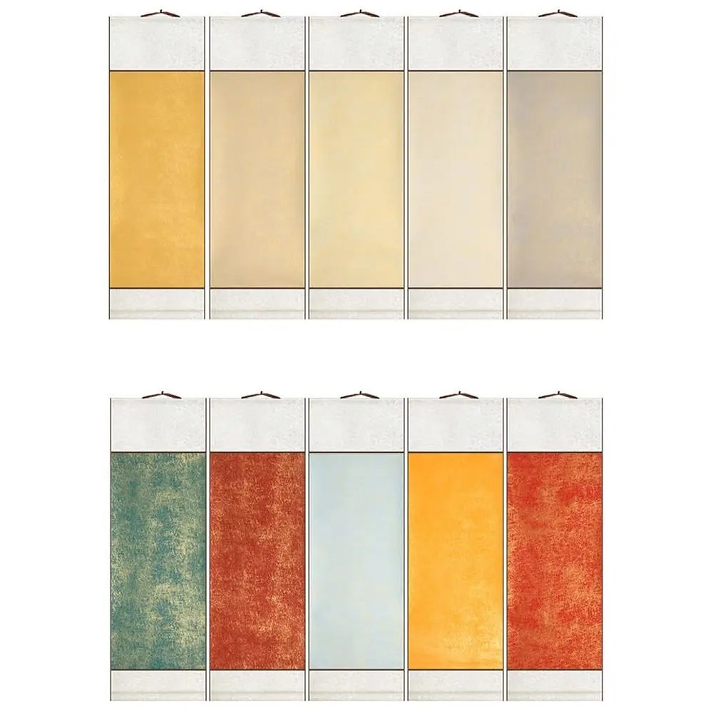 

Painting Drawing Paper Gilded Rice Paper Scroll Self-made Gifts Hand-rolled Blank Hanging Batik Scroll Chinese Style S/M/L