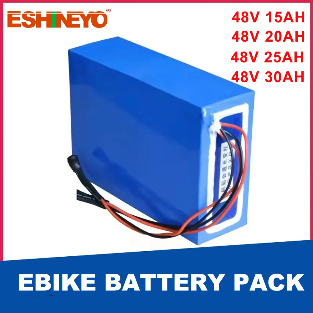 Customized 18650 Lithium ion Ebike Scooter Battery Pack 48V 10AH 15AH 20AH 25AH Electric Bicycle Batteria Akku 1000W 1500W 2000W