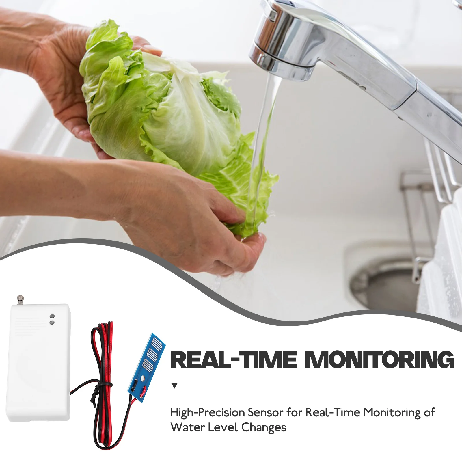 

Water Level Sensor Probe Tool for Leak Detection Reusable Long Cable Plastic Outdoor Indoor Appliances