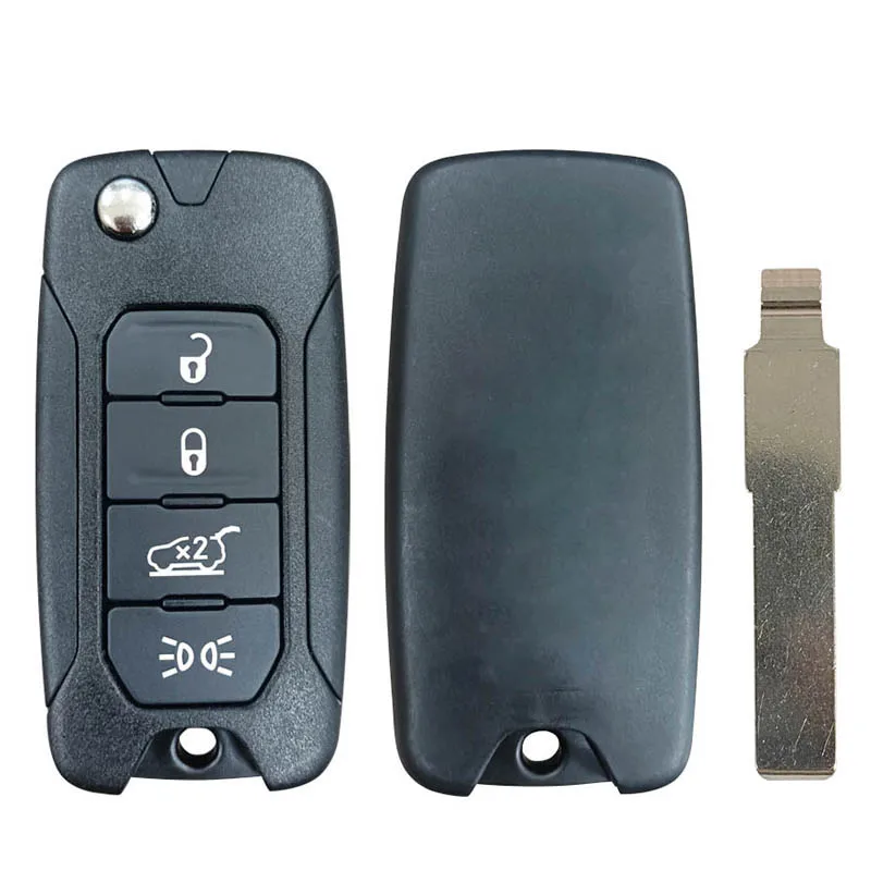 CN086048 Original 4 Buttons Flip Key 433MHz Megamos AES 2ADFTFI5AM433TX SIP22 For Fiat 500X For Jeep Renegade 2016-2018