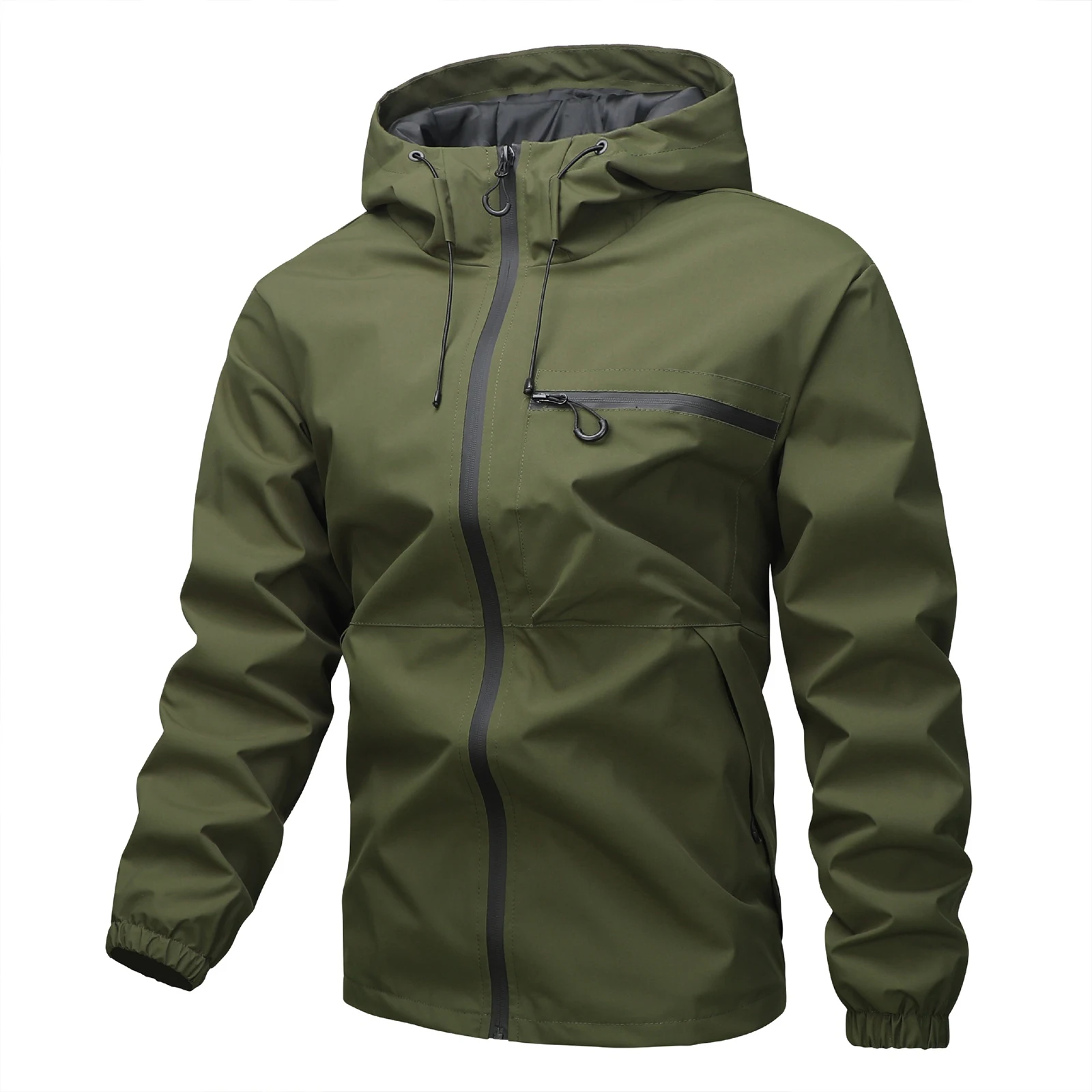 Herren Softshell-Jacke mit Kapuze und Kordelzug, Wind- und Wasserabweisend, für Outdoor-Wanderungen und Klettern, Neue Outdoor-Jacken